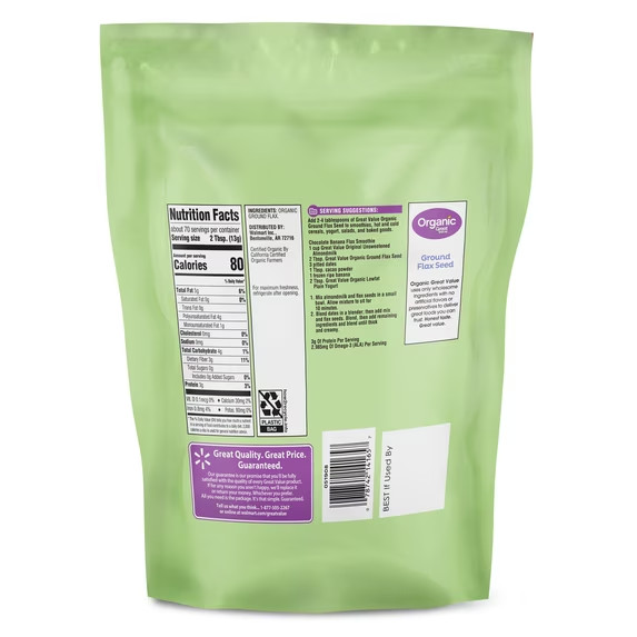 Great Value Organic Ground Flax Seed – 32 oz gallery