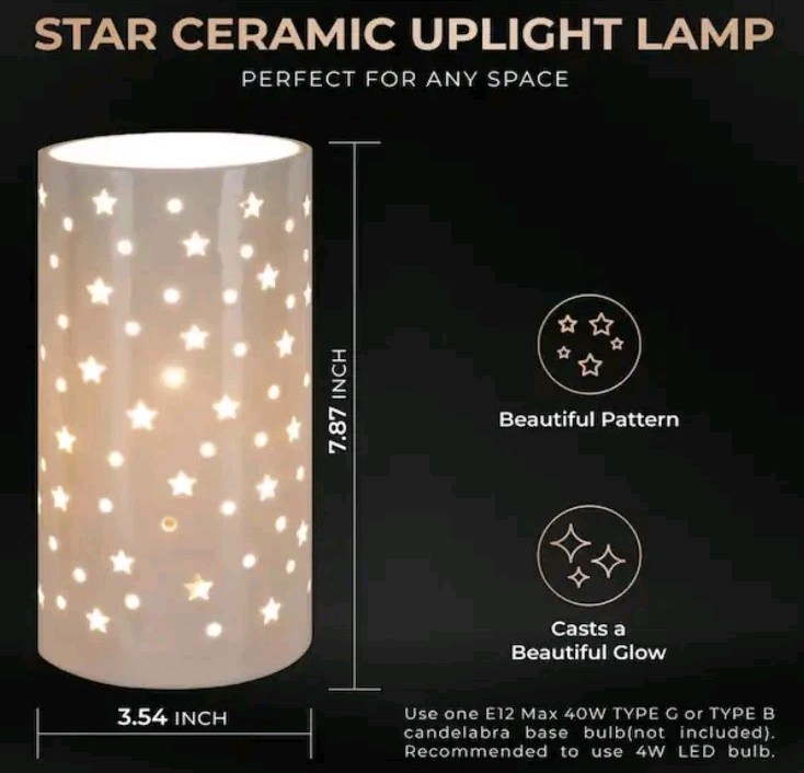 10 in. White Indoor Ceramic Up-Light By Alsy Lighting gallery