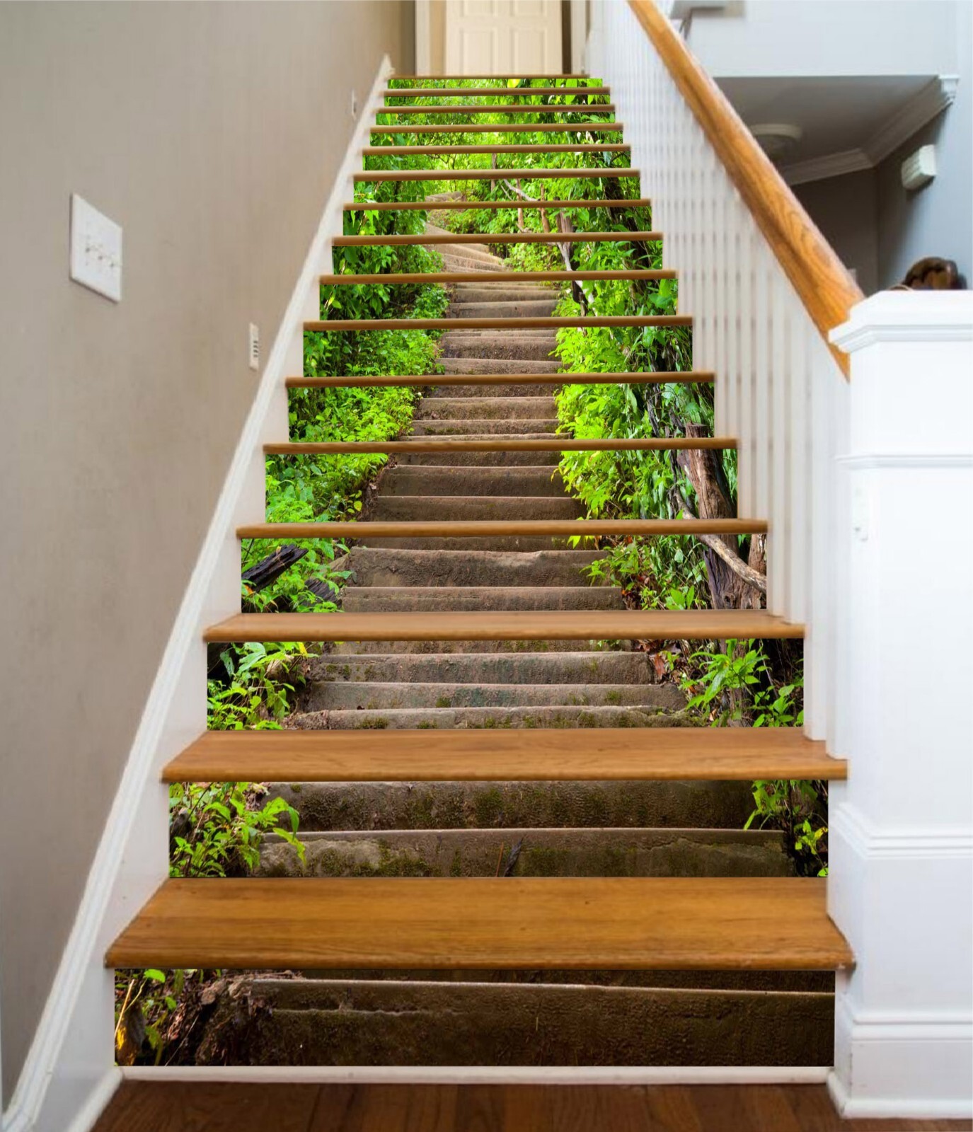 3D Fence Woods AZ1133 Stair Risers Decoration Mural Vinyl Wallpaper Kay gallery