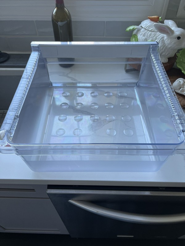 Samsung Refrigerator Right Side Crisper Drawer clear Bin used DA61-04296 RFG297 gallery