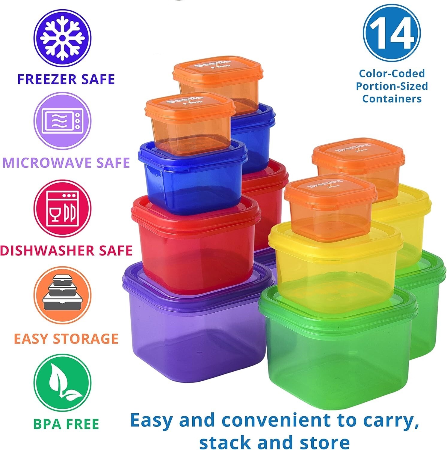 28 Pcs Fix Portion Control Containers Kit Beach Body Food Plan Diet Weight Loss gallery