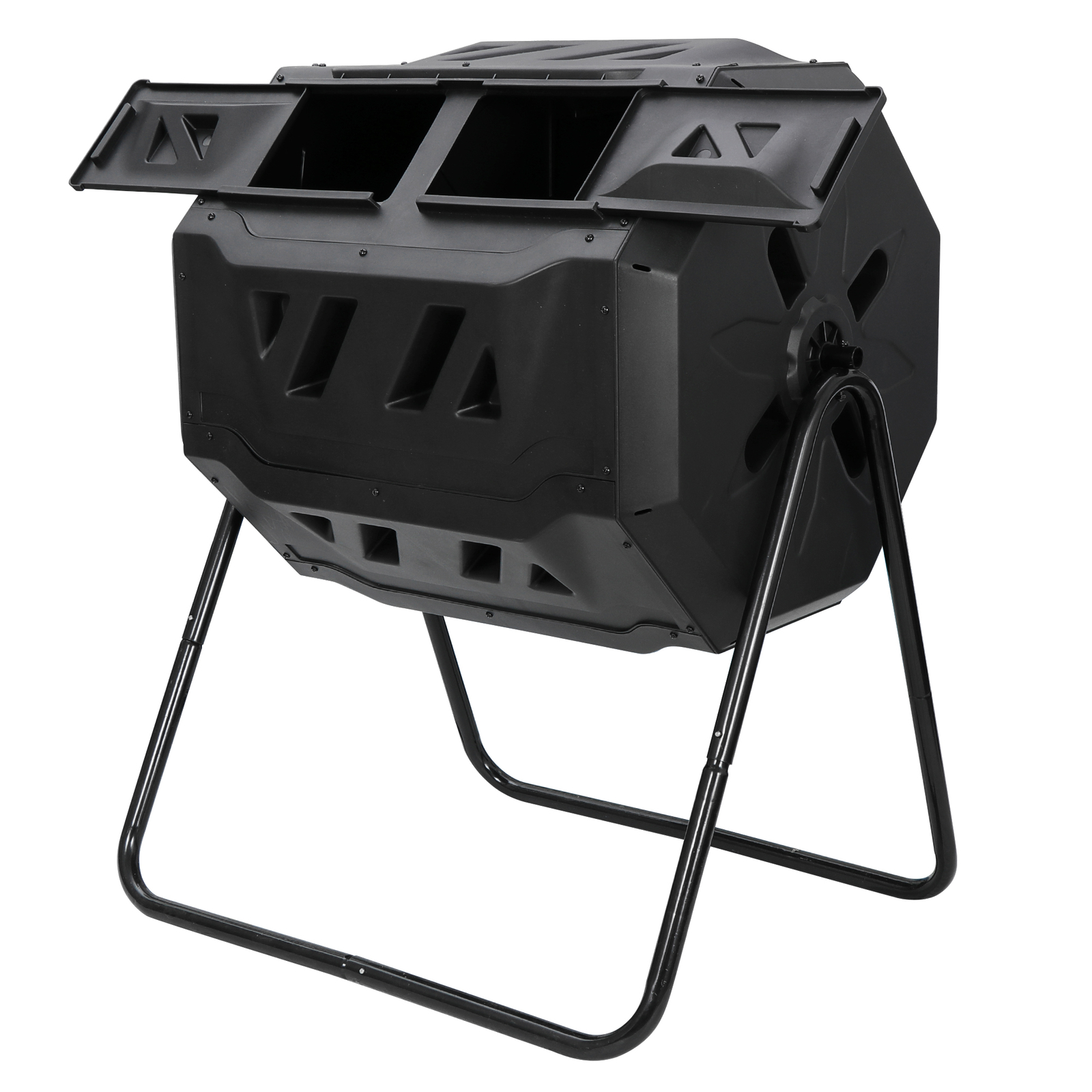 Dual Rotating Composting Tumbler Outdoor Garden Heavy Duty Compost Bin 43 Gallon gallery