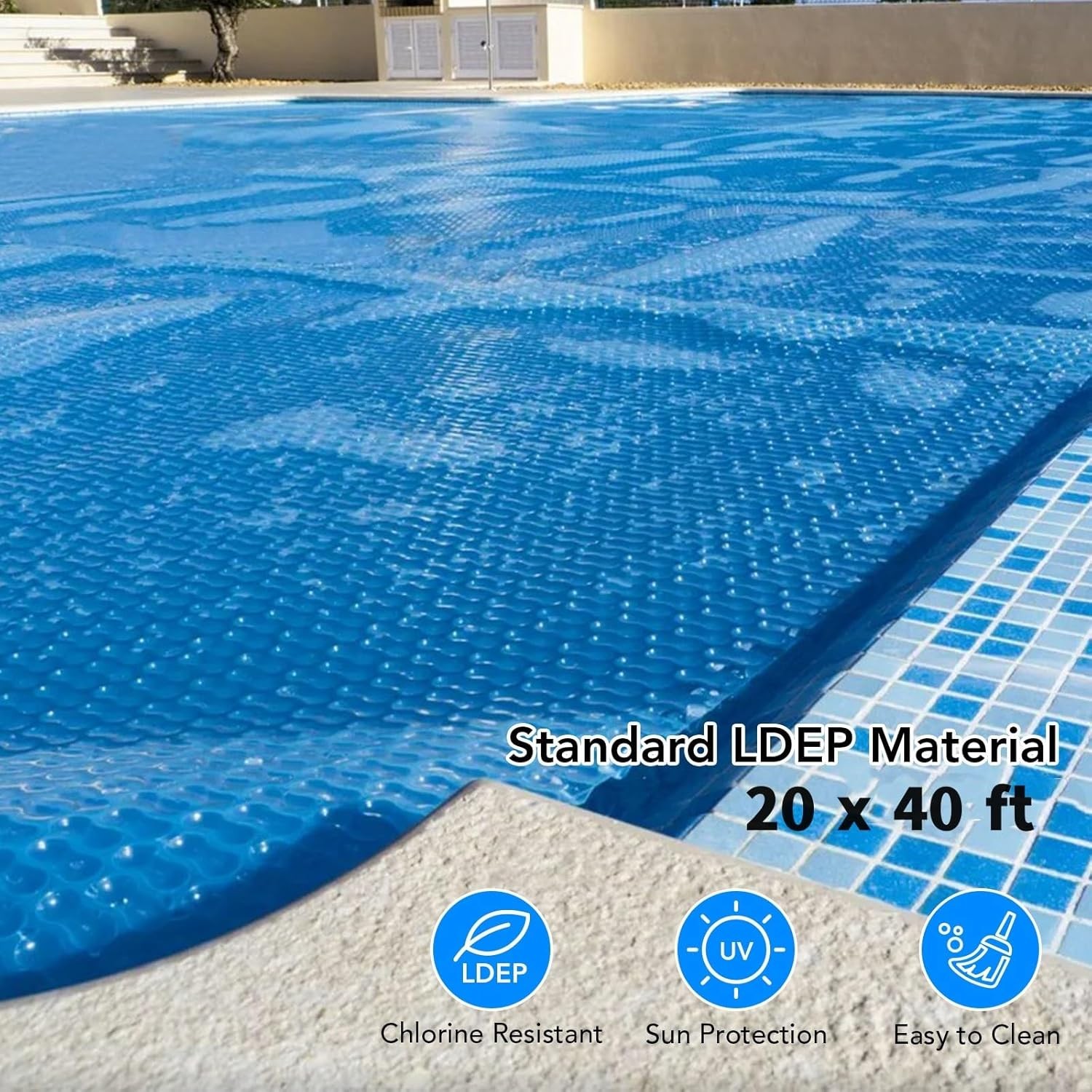 14 Mil Solar Pool Cover, Rectangle Heat Retaining Blanket For Swimming Pool gallery