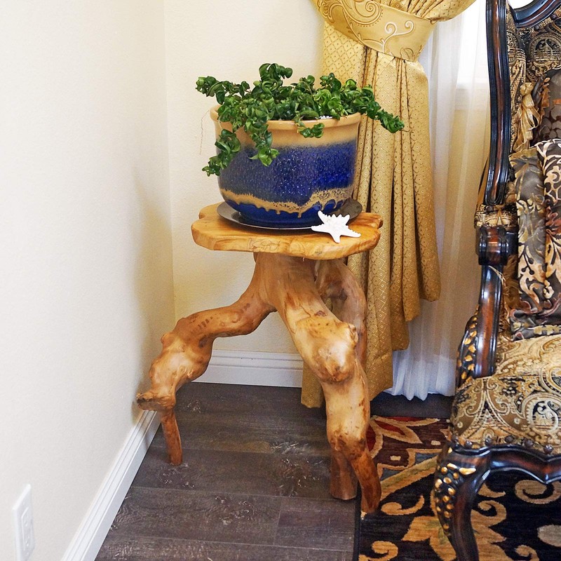 Tree Stump Side Table Live Edge Stool Natural Edge Wood Side Table Accent Table gallery