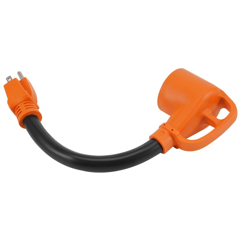 Camping Power Adapter 15A-30A Generator Cable Pure Copper Wire ETL Certified 12" gallery