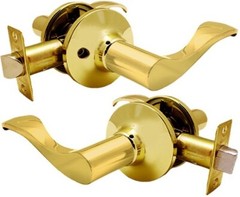 Constructor Prelude Passage Door Lever Handle Hallway Closet Lock Polished Brass