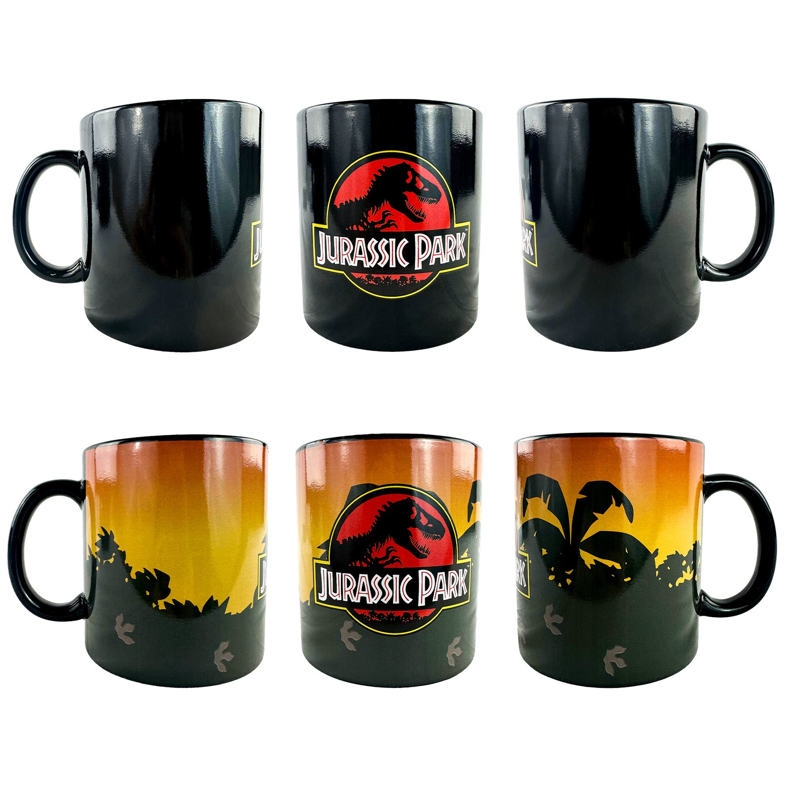 Jurassic Park Mug Logo Design Reactive Color Changing 15 oz Ceramic Coffee Cup gallery