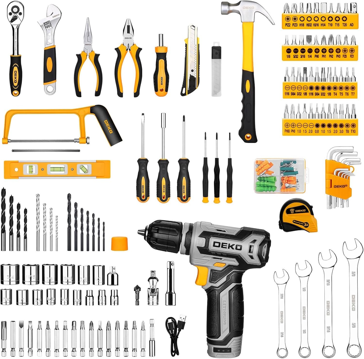 12V Cordless Drill Tool Set DEKOPRO Box gallery