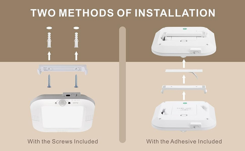 Rechargeable Motion Sensor Ceiling Light，No Wiring Battery Operated Ceiling Ligh gallery