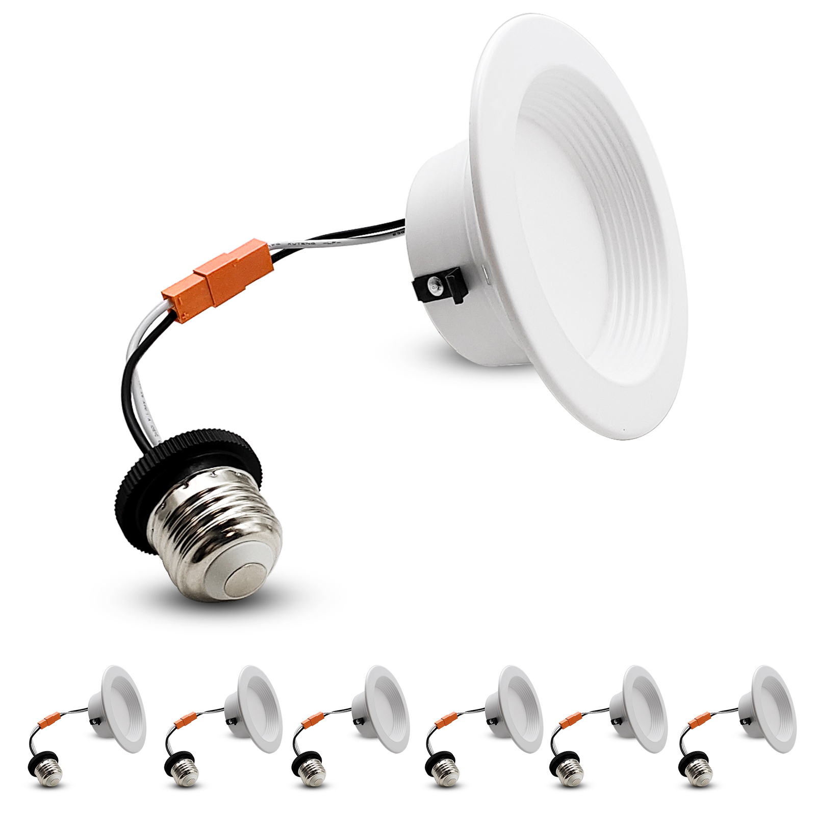 6/12 Pack 4'' Inch LED Can Light Housing 3000K Construction Recessed Light gallery