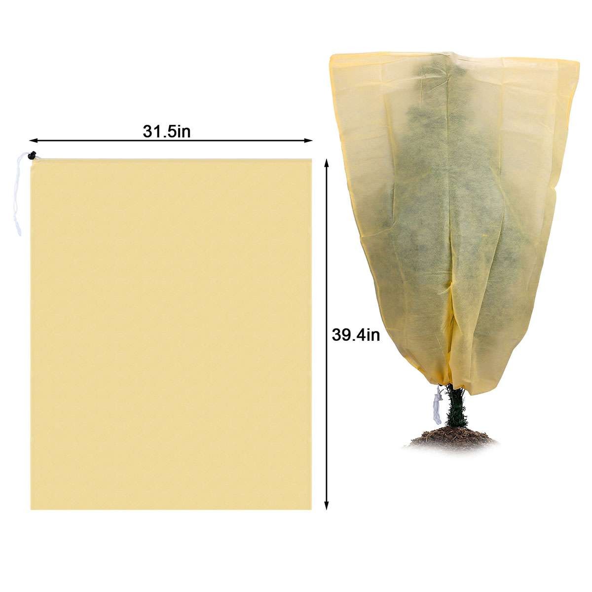 Plant Covers Freeze With Drawstring Reusable For Winter Frost Protection gallery