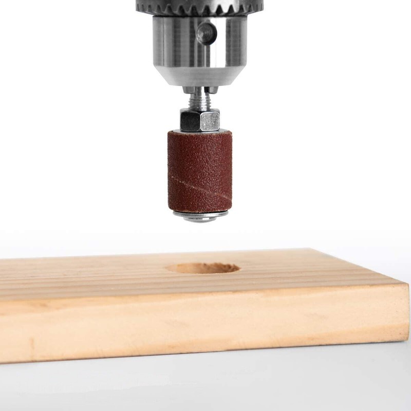 25PC 1/2"-2" Spindle Sanding Drum Kit Sleeves Set for Drill Press Sander Paper gallery