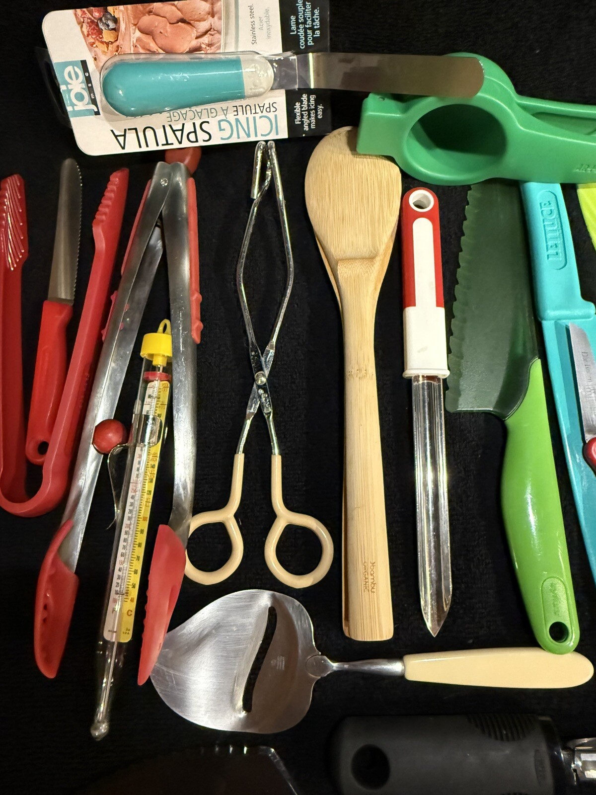 Kitchen Utensils Large Lot Mixed Materials & Brands With Holder gallery