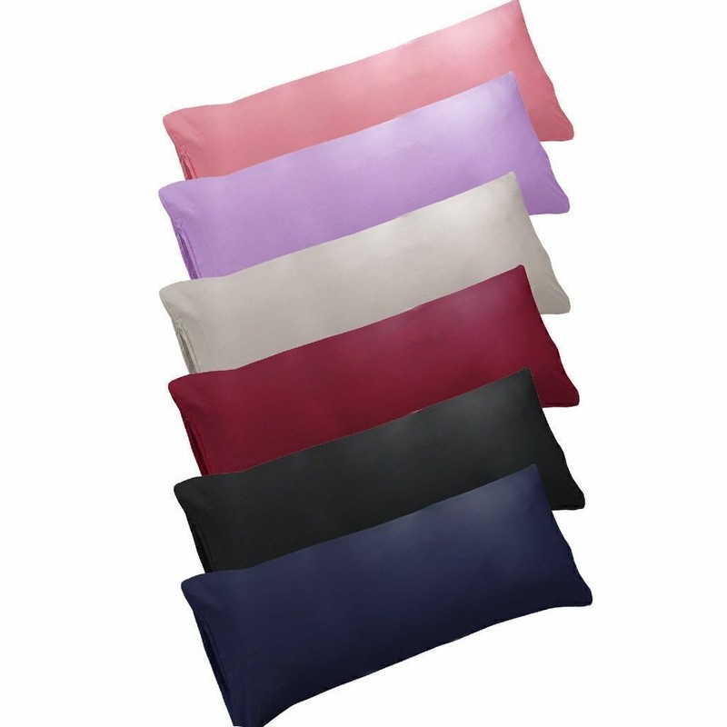 Luxurious Satin Silk Pillowcase Soft Bedding Standard Queen King Pillow Cover US gallery