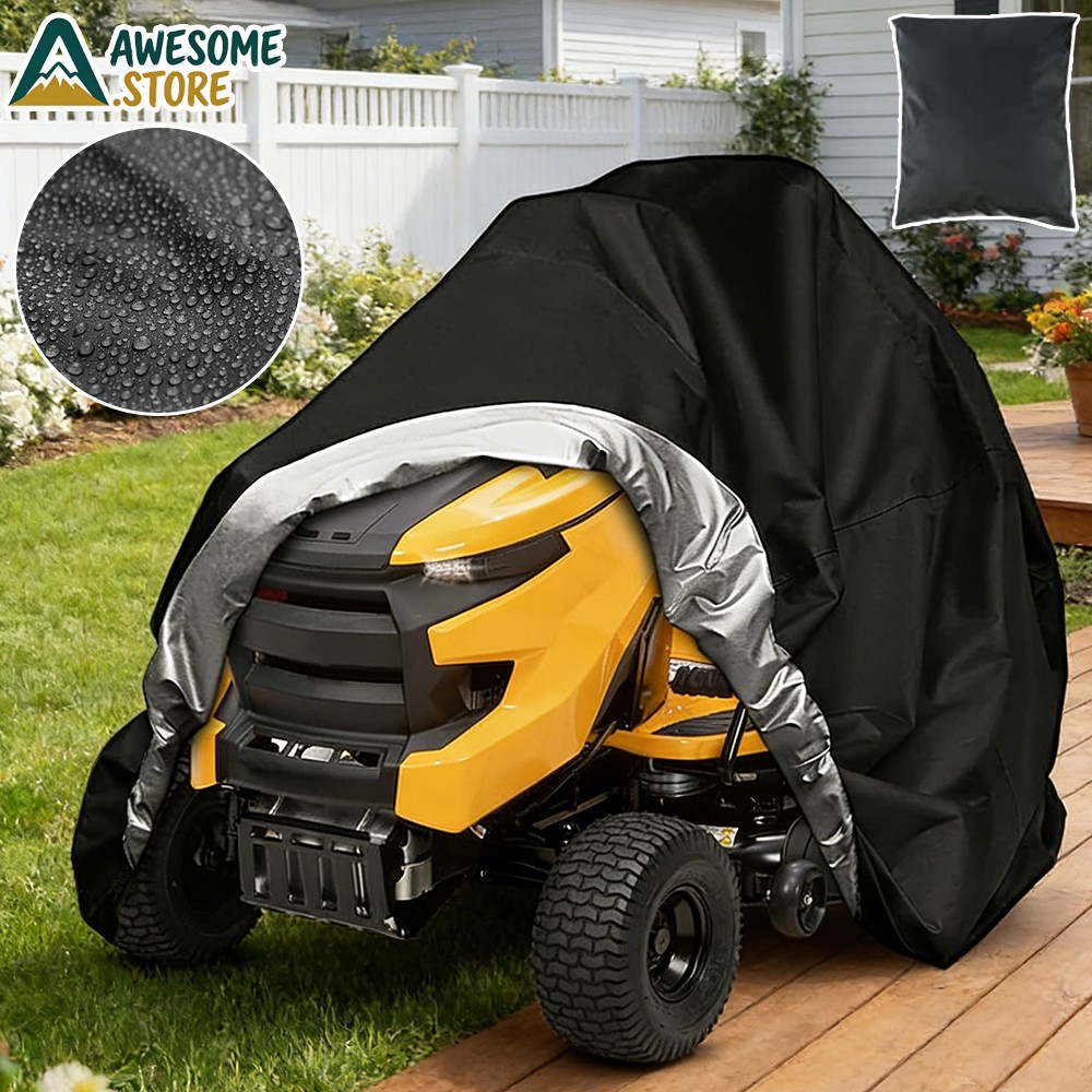 Heavy Duty Waterproof Riding Lawn Mower Cover Tractor Garden Yard UV Protection gallery