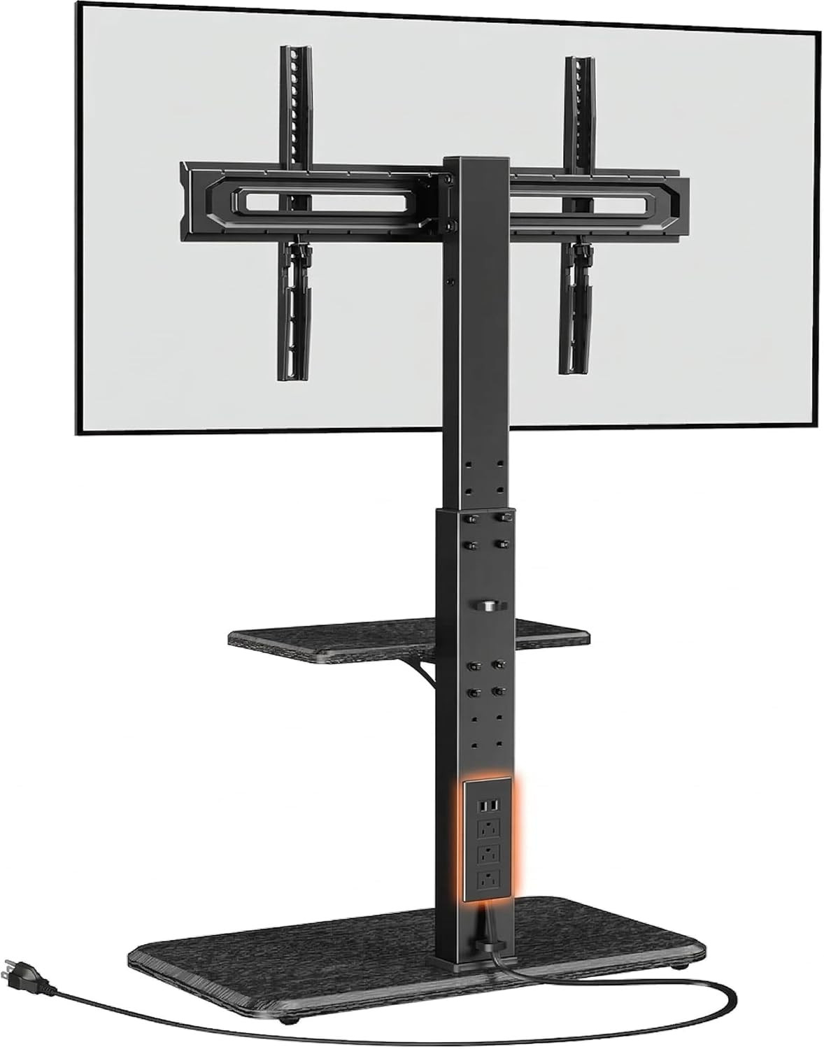 Perlegear Floor TV Stand with Power Outlet, Universal TV Stand for 32-75 Inch Tv gallery