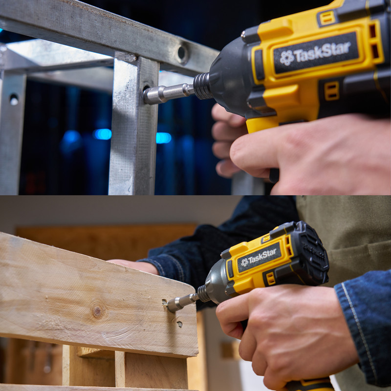 Taskstar 1/4" Hex Brushless Impact Driver Cordless 1994in-lbs 2300RPM 2000mah gallery