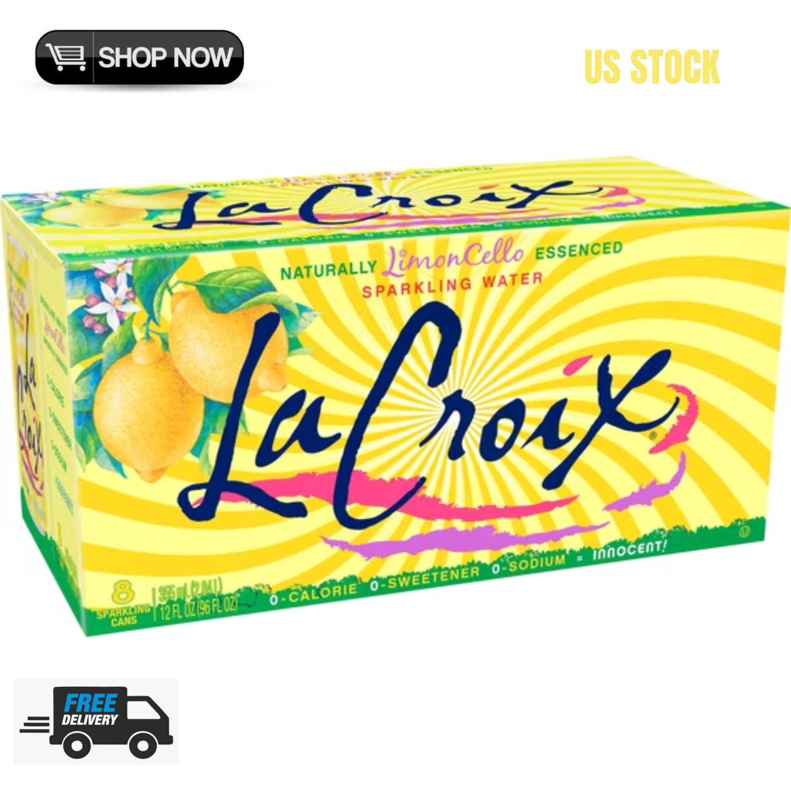 LaCroix LimonCello Sparkling Water - 8pk/12 fl oz Cans, 8 / Pack gallery