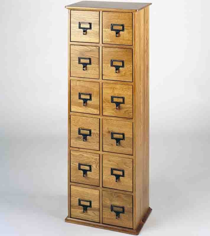 Leslie Dame CD-228 Library Design Multi Media Storage Cabinet OAK New! gallery
