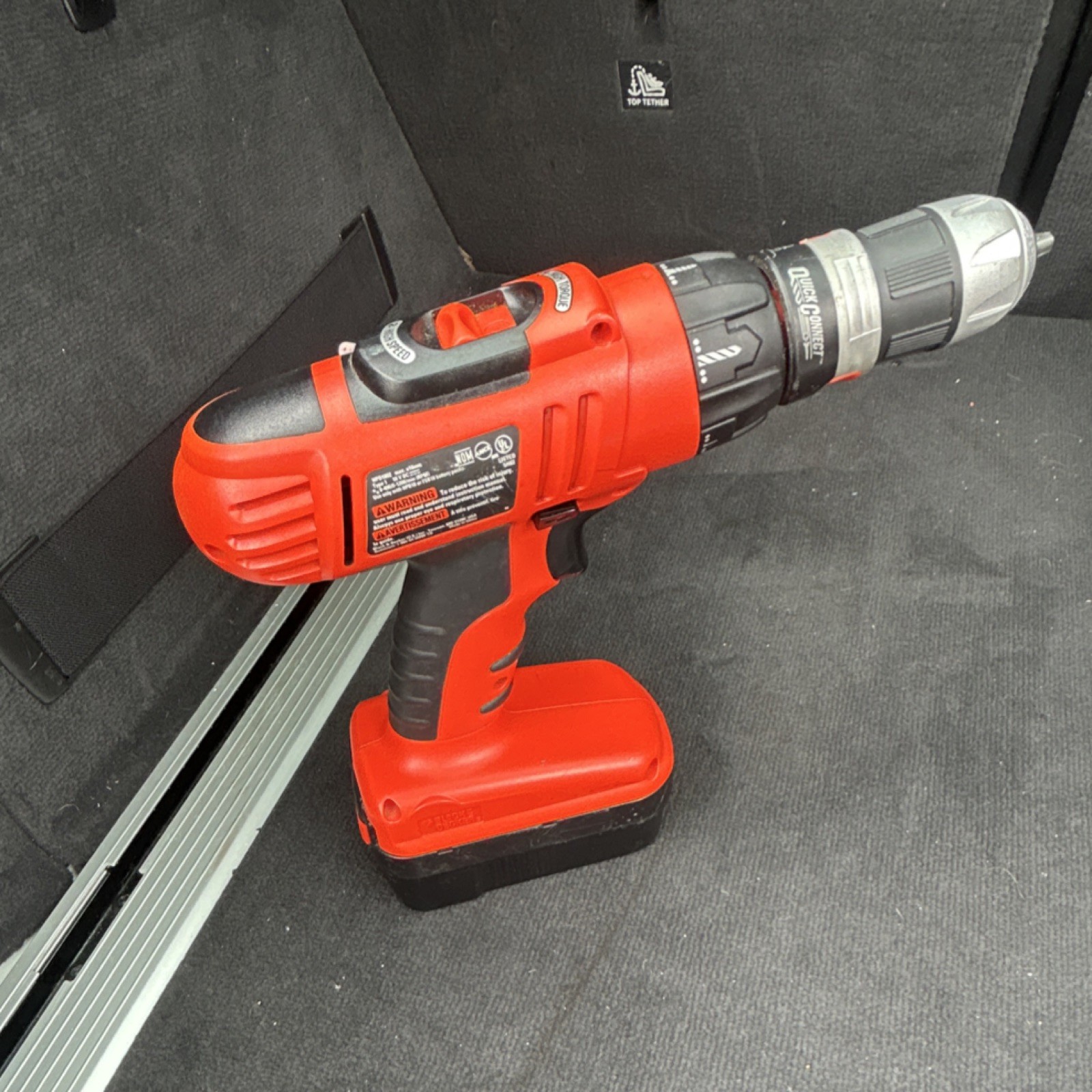 BLACK+DECKER 18V Cordless Drill Red/Black, Battery Included, Keyless 1/2" Chuck gallery