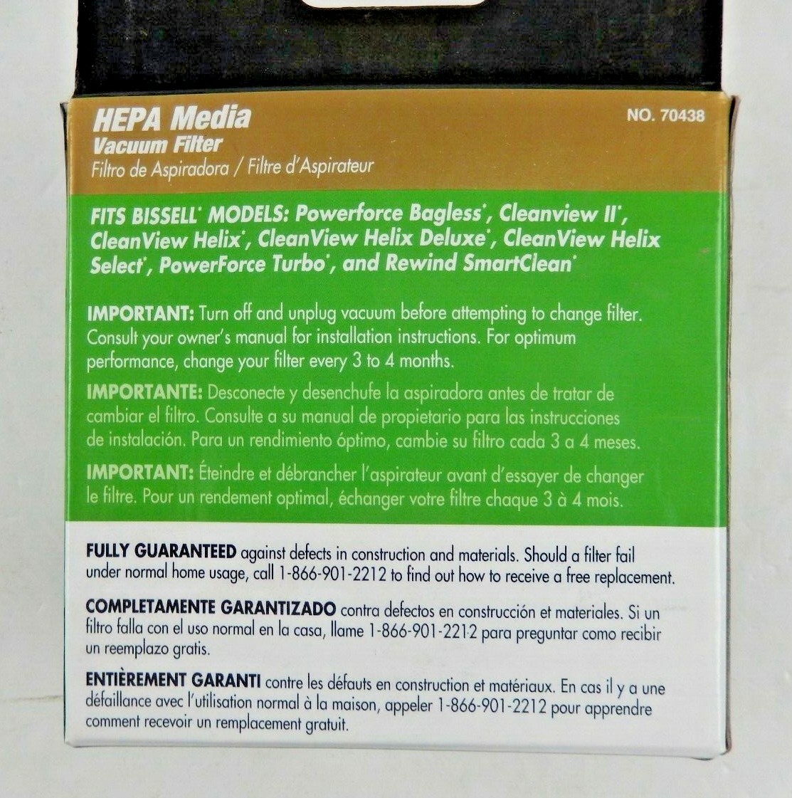 Fresh Solutions Vacuum Filter HEPA Media Allergen Bissell 9 10 12 16 Uprights gallery