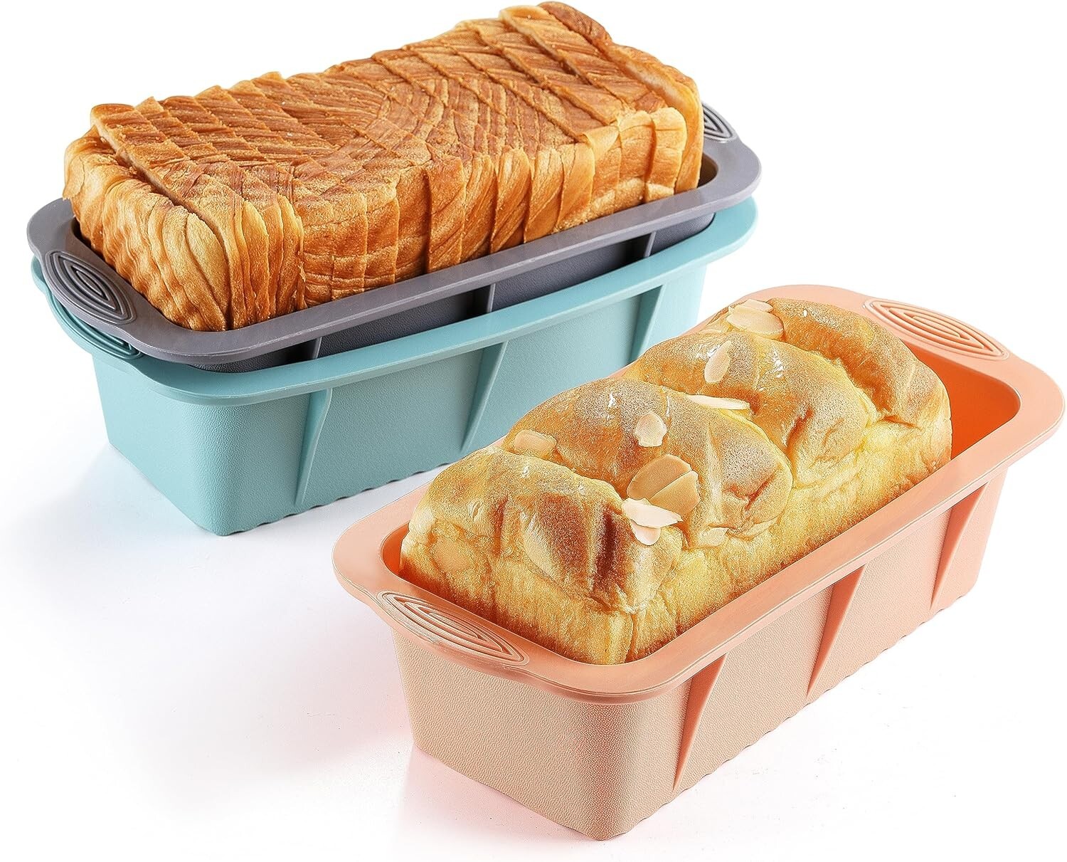 3PCS Silicone Bread Loaf Pan: Non-Stick, Easy Release, Dishwasher Safe gallery
