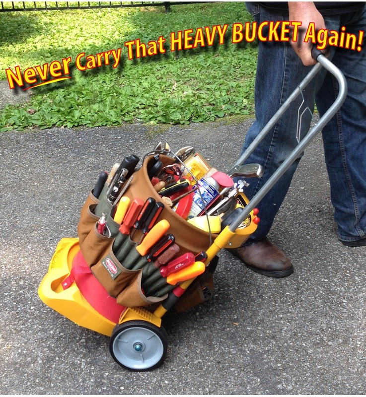 Bucket Buggy Rolling Cart, 5 - 7 Gallon Buckets, Paint, Tools (bucket not incl.) gallery