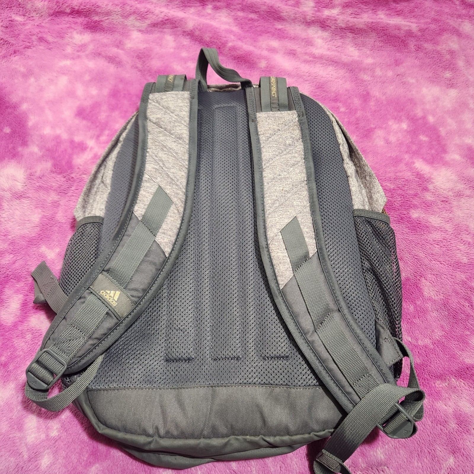 Adidas Loadspring Backpack Gray Black 100% Recycled Polyester Laptop Bookbag 2