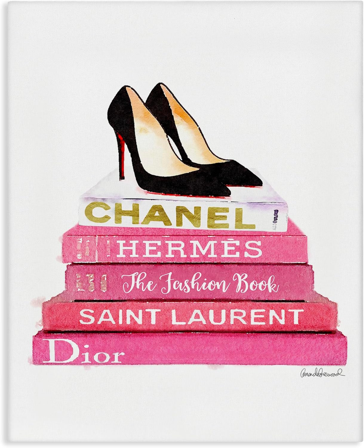 'Glam Perfume Bottle Gold Pink', Canvas Art, 24 X 30 Inches, Easy to Hang and St gallery