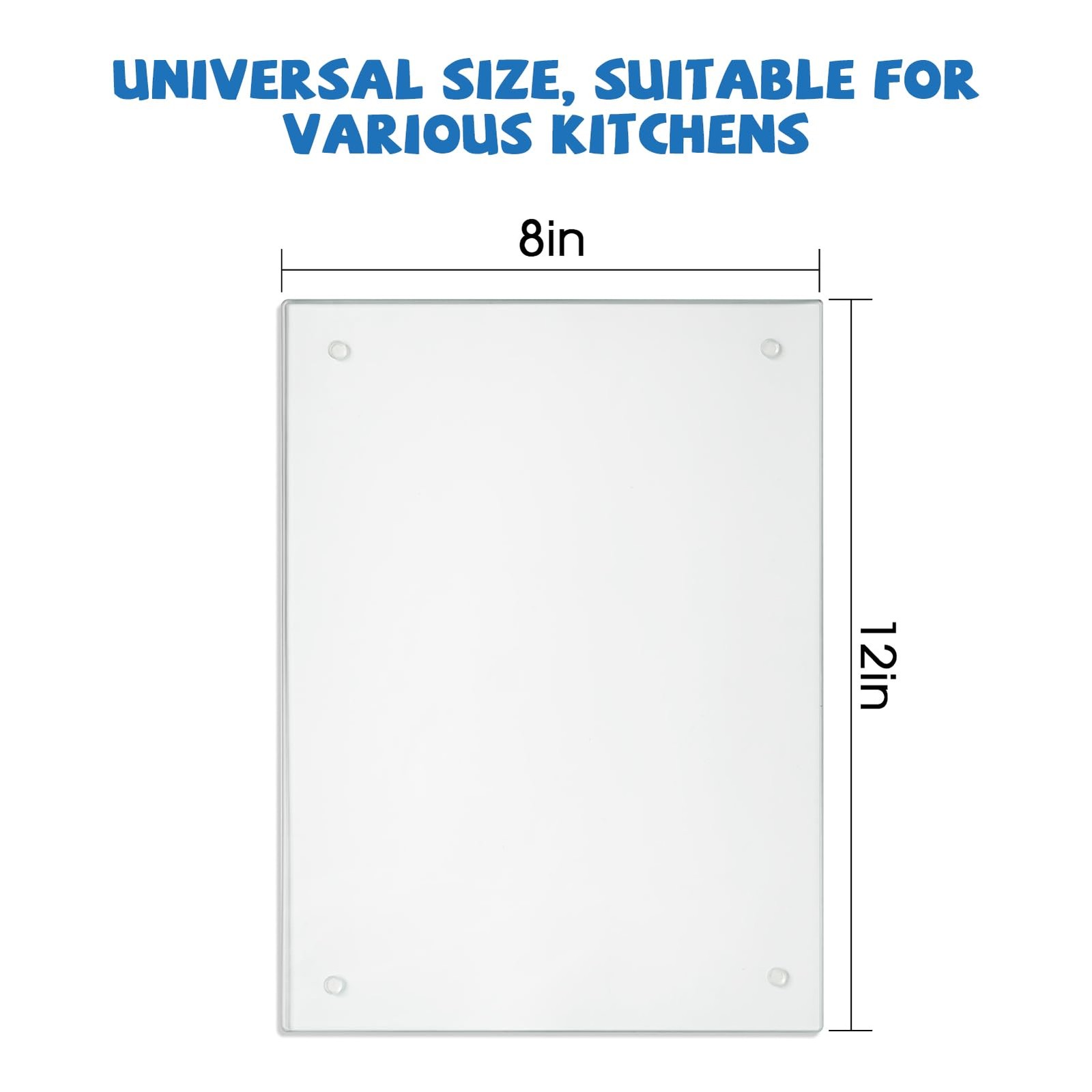 Small Glass Cutting Board,Clear Tempered Glass for Kitchen 1 Pcs 8"x12",with ... gallery