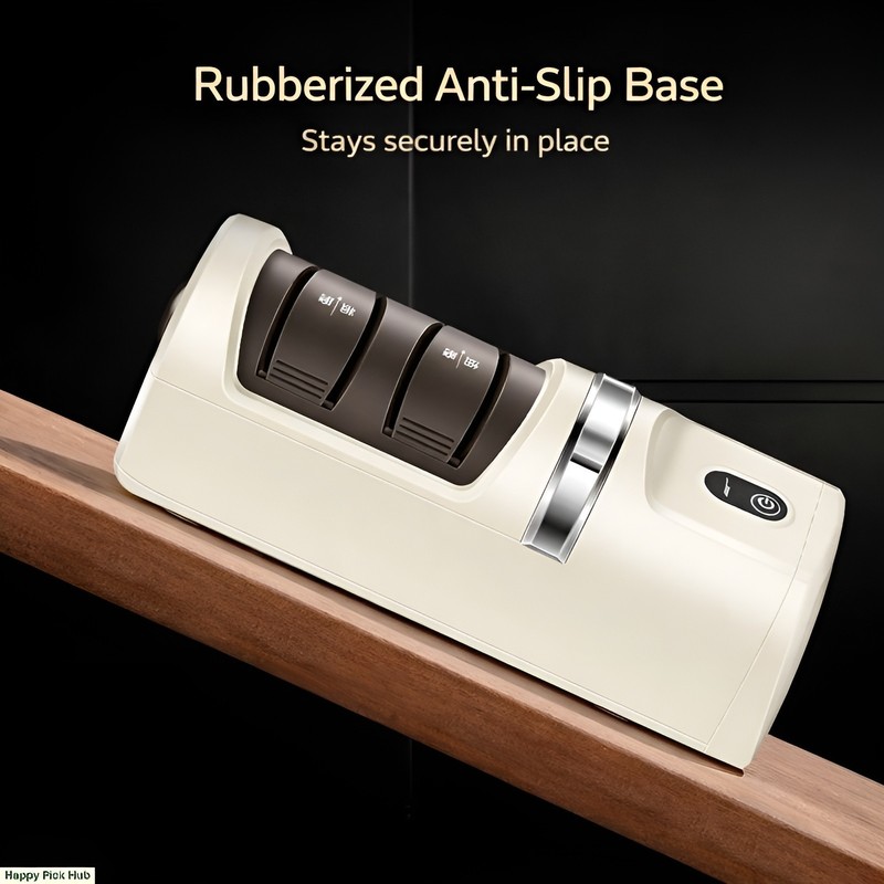 Cordless Electric Knife Sharpener 3 Stage Diamond Grinder USB Rechargeable gallery