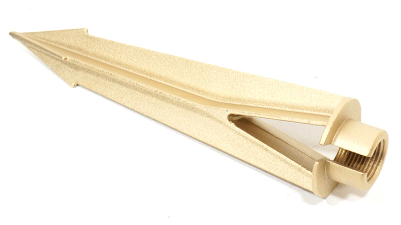 Solid Brass Heavy Duty Replacement Landscape Light Stake Female 1/2 Threaded gallery