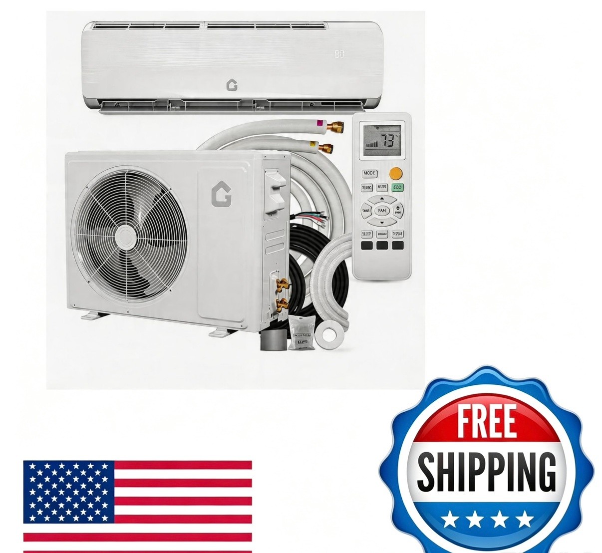 18000 BTU Mini Split Air Conditioner & Heat Pump, 19 SEER Inverter Split System gallery