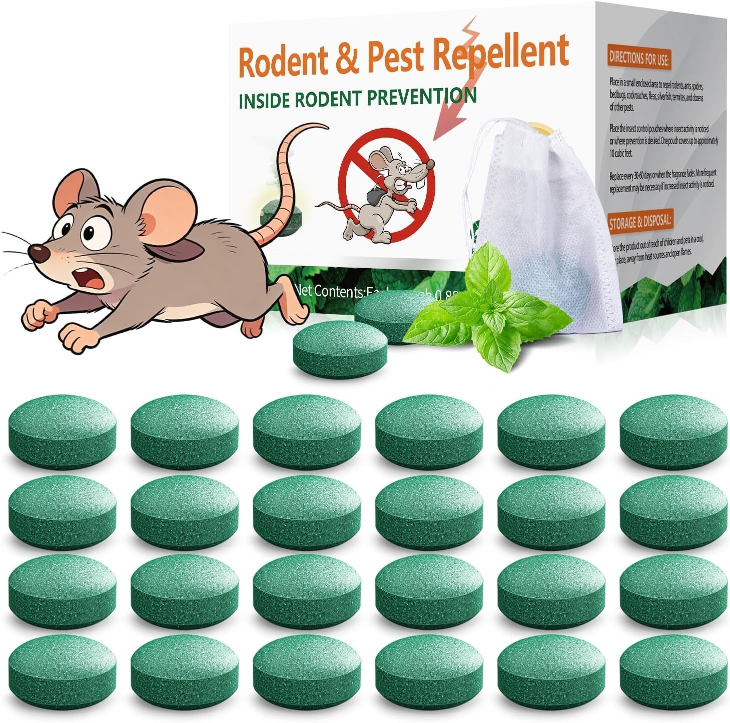 Mouse Rodent Repellent, 24 Pack Peppermint Oil to Repel Mice and Rats gallery