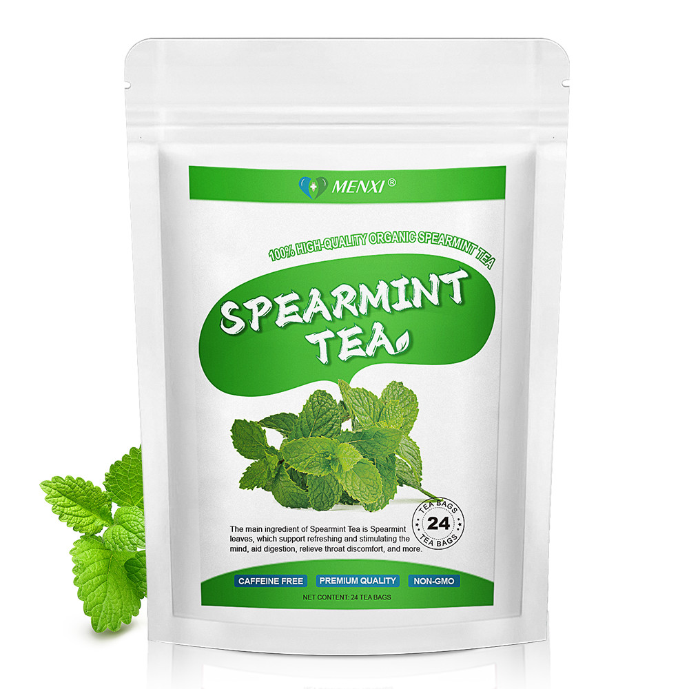 Organic Spearmint Tea Bags - 24 Count (Plant-Based Pyramid Tea Bags) gallery