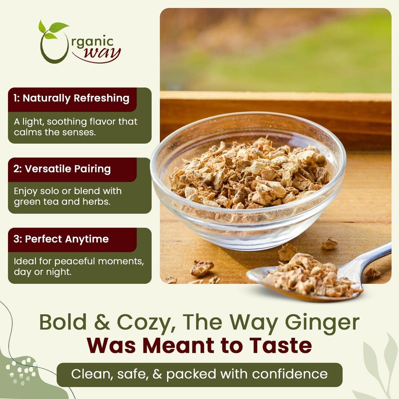 Premium Dried Ginger Root Cut & Sifted Zingiber officinale Organic & Kosher ... gallery