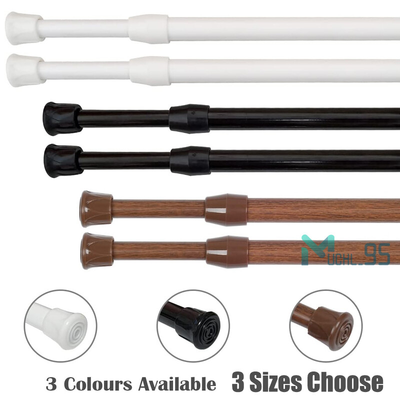 Adjustable Length Spring Tension Curtain Rod for Window Kitchen,Bathroom,Doorway gallery