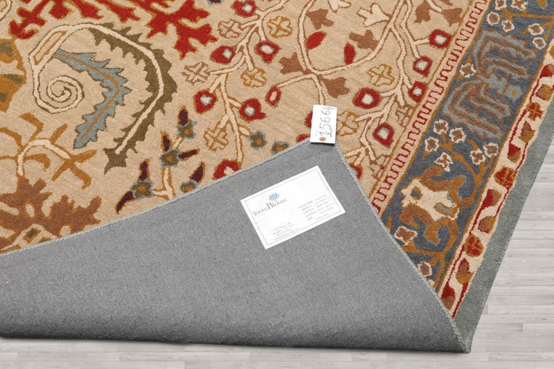 Multi Sizes Handmade Wool Arts & Craft Transitional Oriental Area Rug Beige gallery
