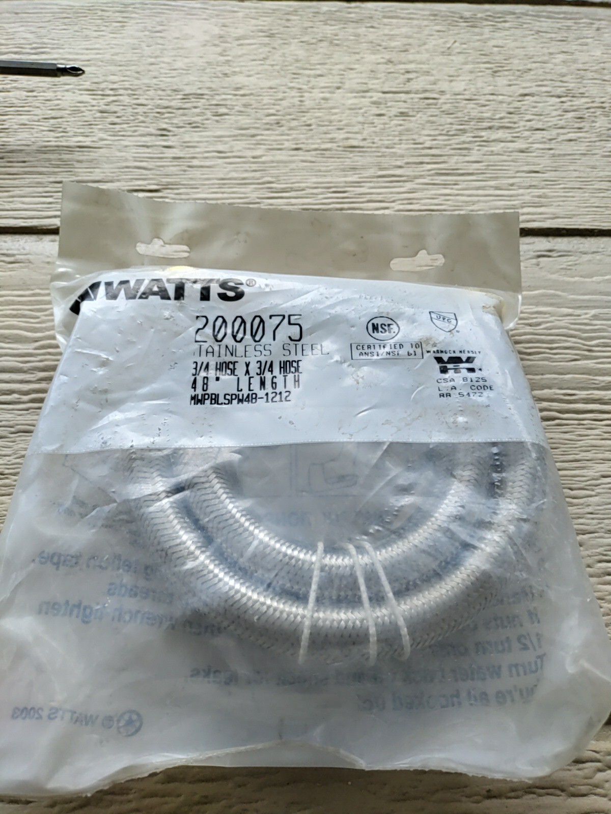 Watts Anderson Barrows 48" Washing Machine Hose Stainless Steel 3/4" gallery