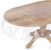 Clear Oval Table Cover Protector 60 x 90 Inches Oval Shape Plastic Transparent gallery