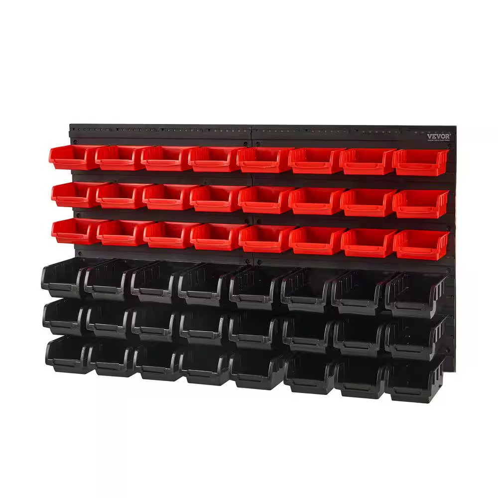 48-Bin Wall Mounted Storage Bins Parts Rack Organizer Garage Shop Tool Organizer gallery