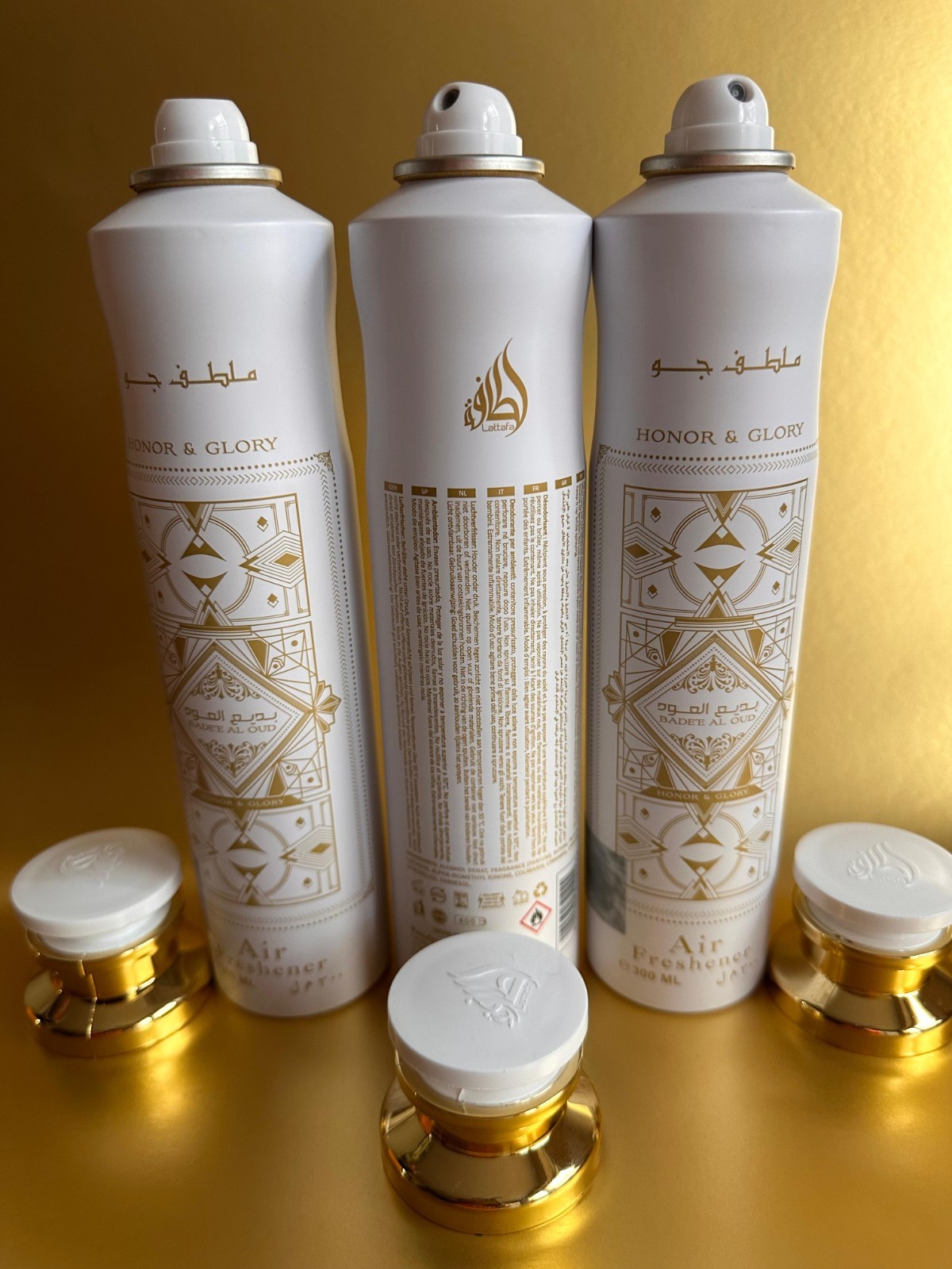3 Pack Bundle Lattafa Bade'e Al Oud Honor & Glory - Air Freshener 300 ml gallery