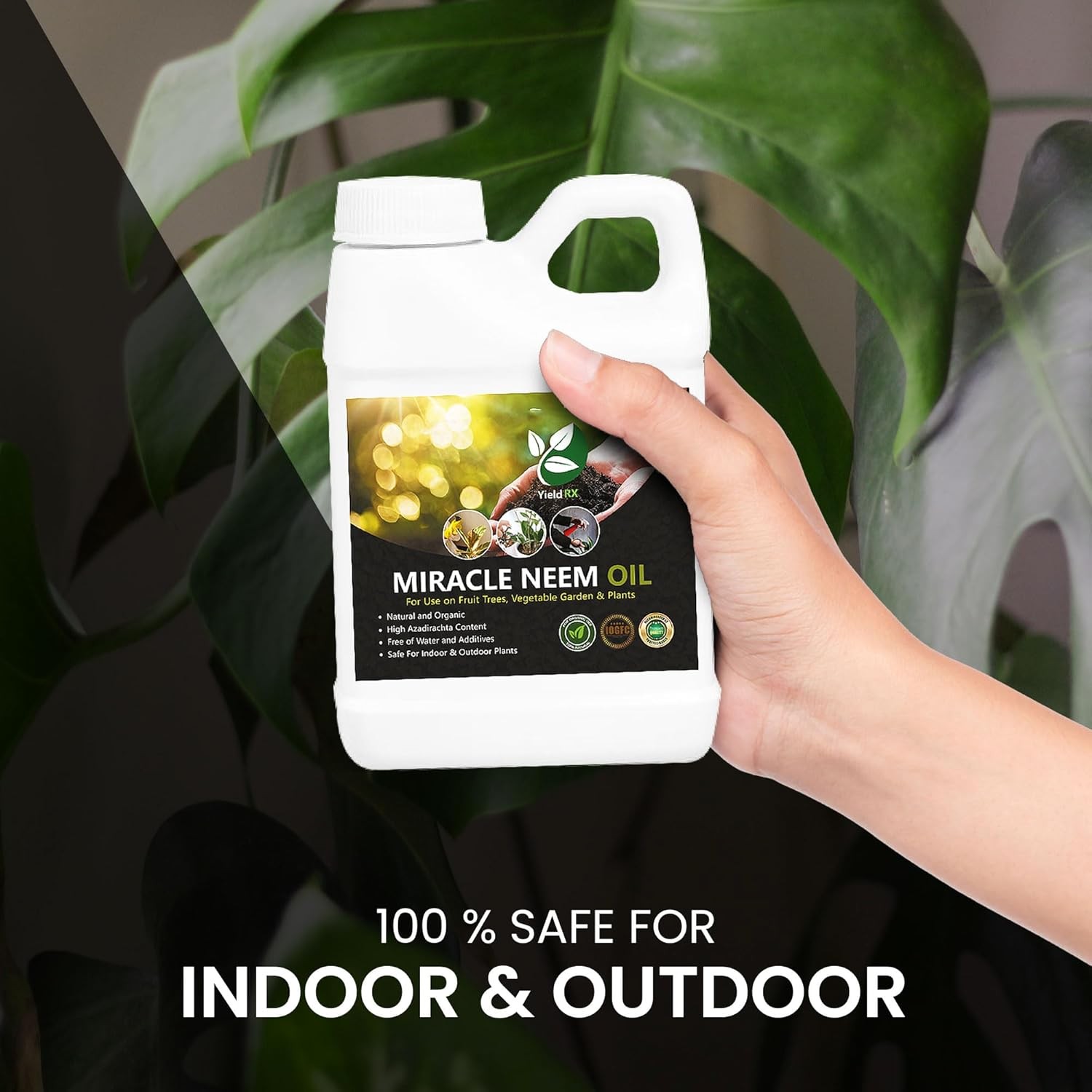Yield Rx 100% Pure Cold Pressed Neem Oil for Indoor/Outdoor Plants & Vegetables gallery