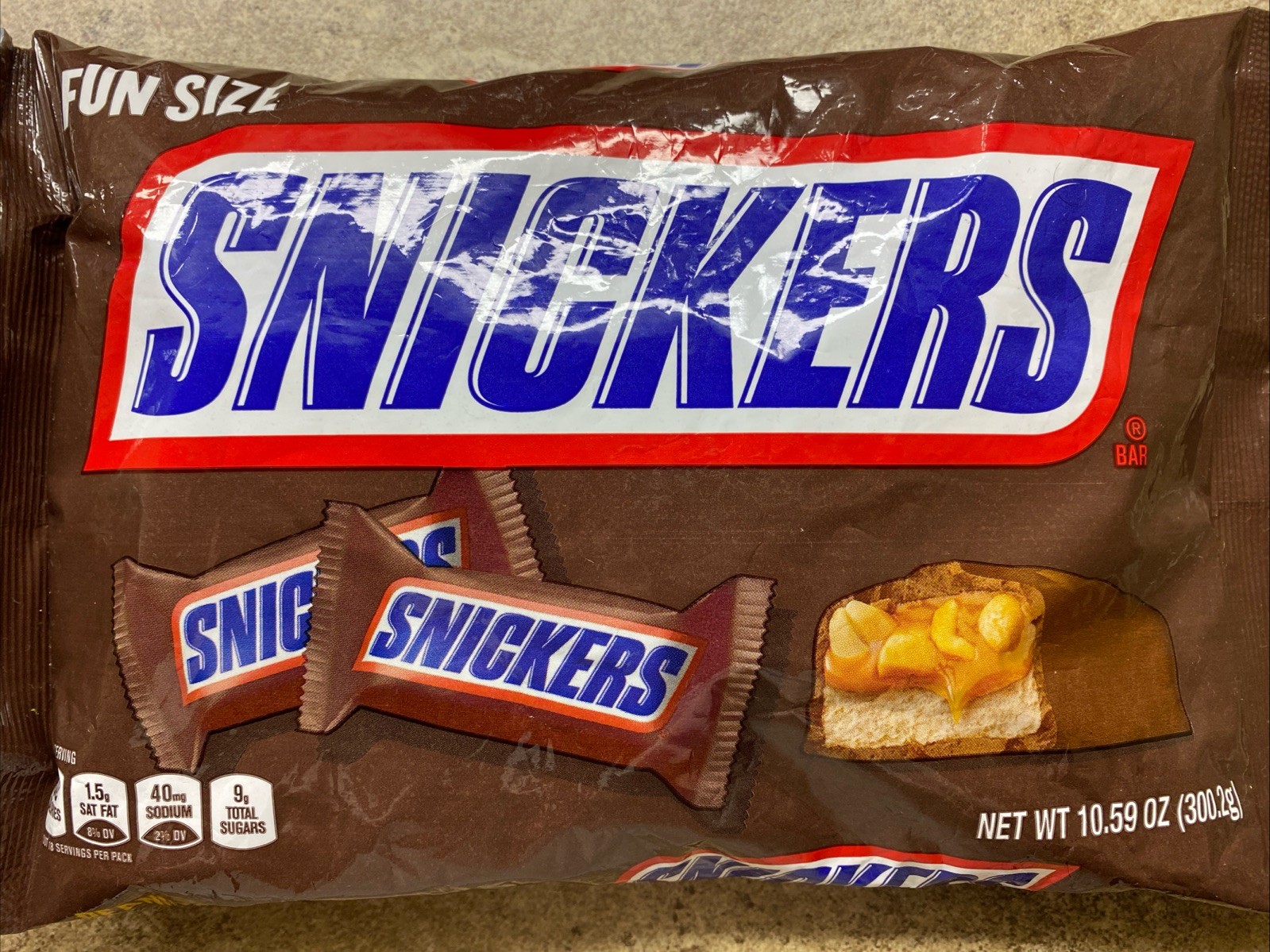 10 BAGS Snickers Milk Chocolate Fun Size, Bulk Wrapped Bars 6.62LBS TOTAL! gallery