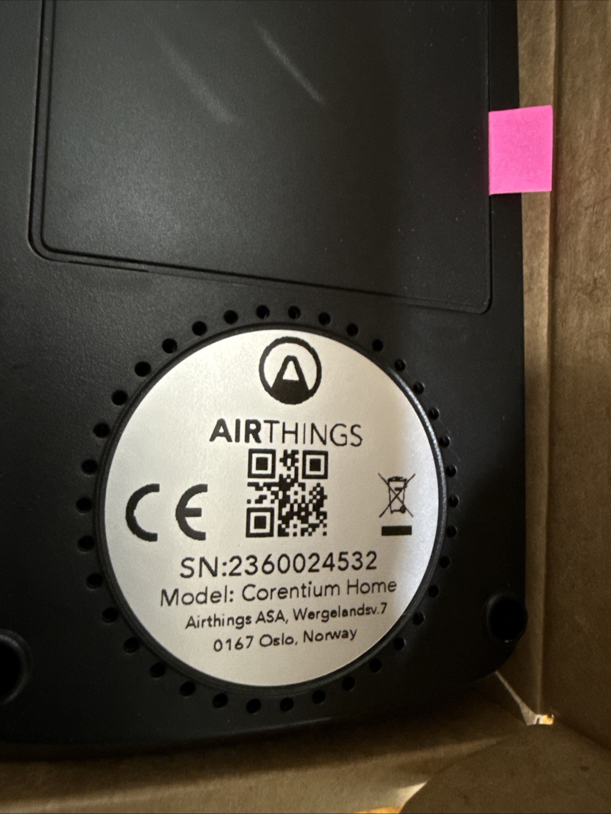Airthings QRI Corentium Home Digital Radon Detector New in Box gallery