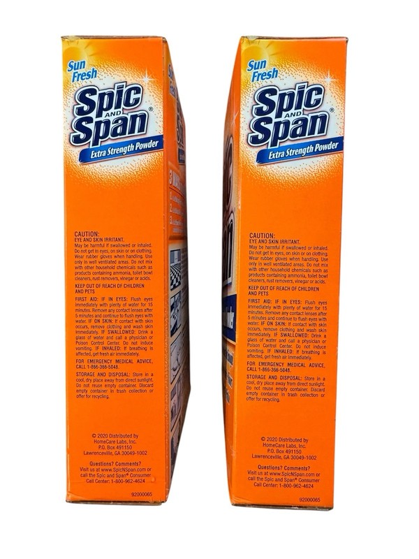 2 Spic and Span Extra Strength Powder Sun Fresh 27 OZ 1lb 11 oz NOS Discontinued gallery