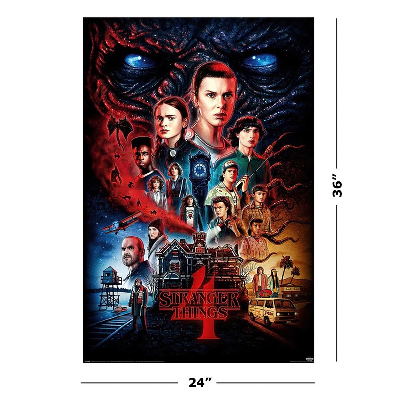 STRANGER THINGS - SEASONS 1, 2, 3 & 4 - TV SHOW POSTER SET (REGULAR STYLES 4) gallery
