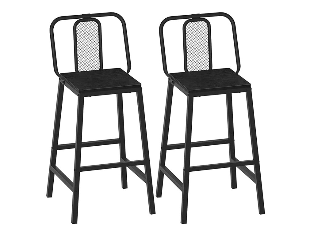 YATINEY BY01L2 2-PACK BLACK PARTICLEBOARD METAL ERGONOMIC BAR STOOLS BY01L2BRY1 gallery