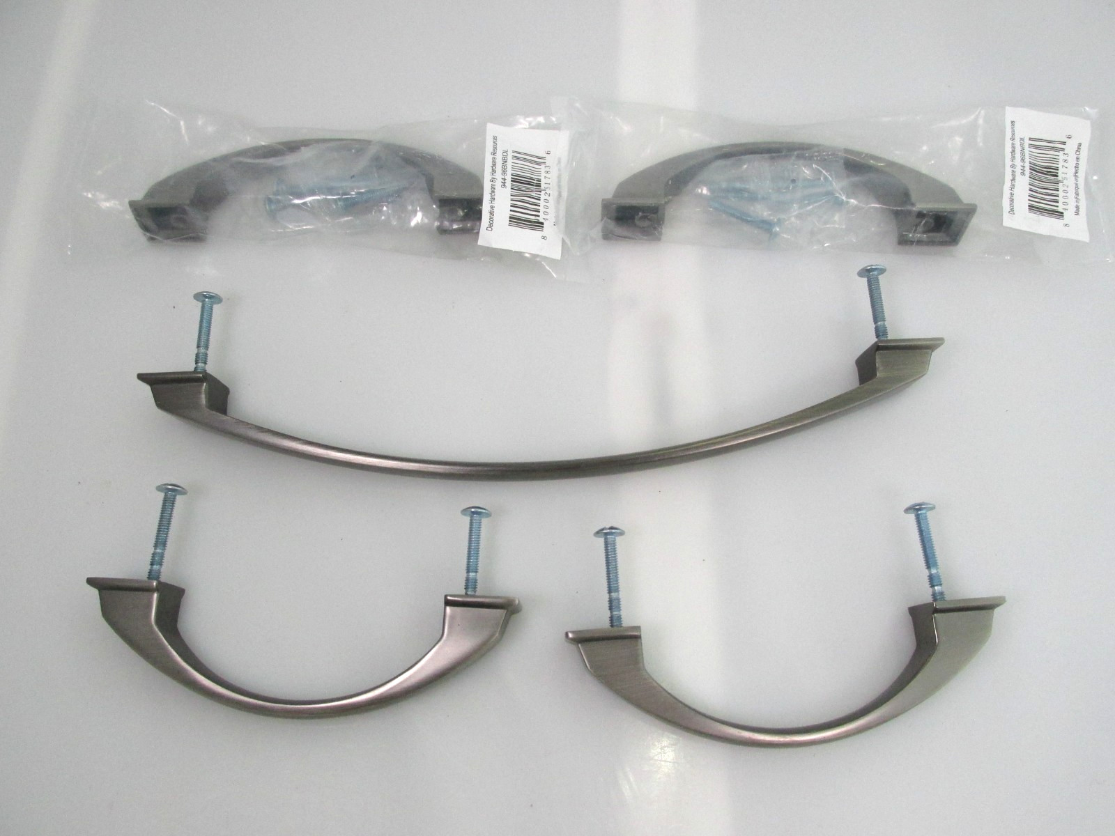 Jeffrey Alexander Roman 3-3/4" Contemporary Arch Bow Cabinet Handle Pull Pewter gallery