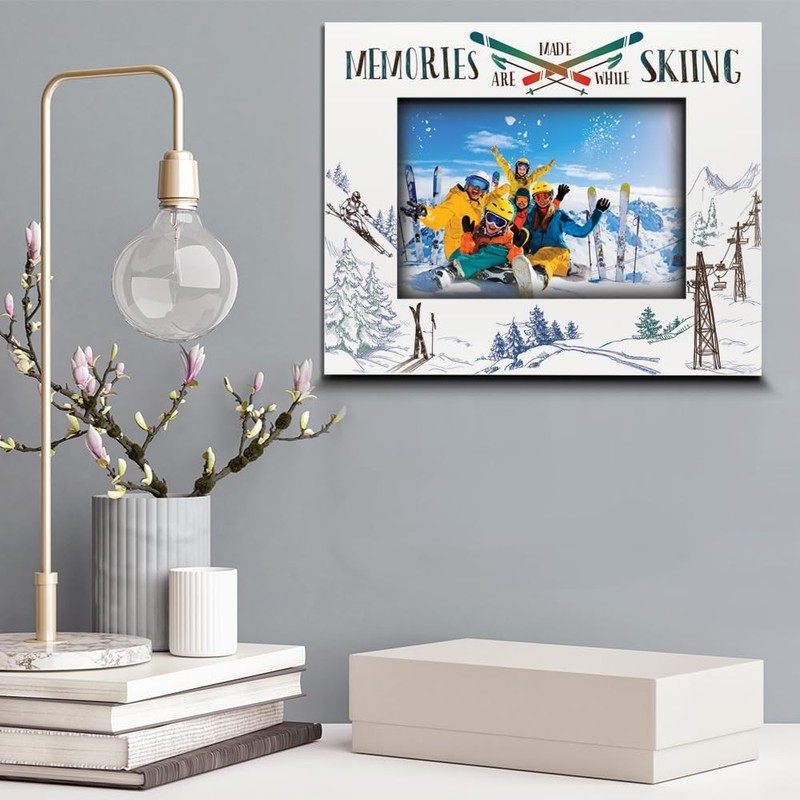 -Ski theme-Memories are Made While Skiing Picture Frame-Ski Trip-Skiing adven... gallery